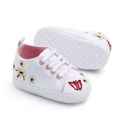 Embroidered Butterfly baby shoes