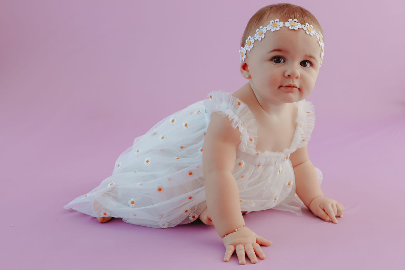 Daisy tulle baby dress