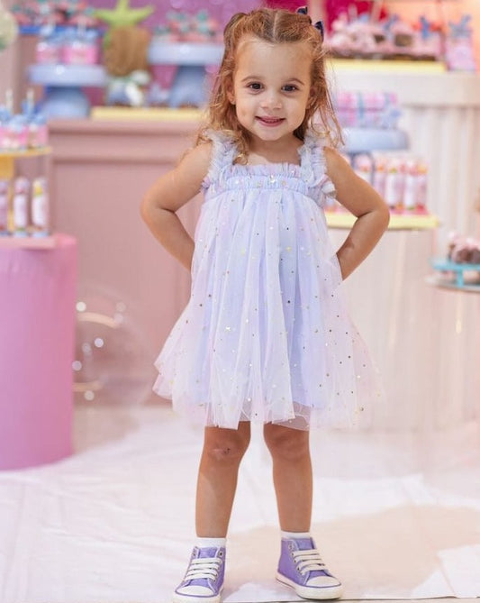 Starry Colorful Tulle Children's Dress