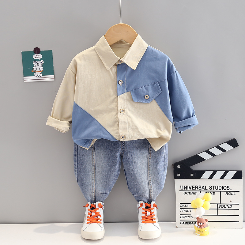 Kids shirt set with pocket