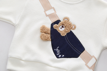 Children's sweatshirt set with teddy bear