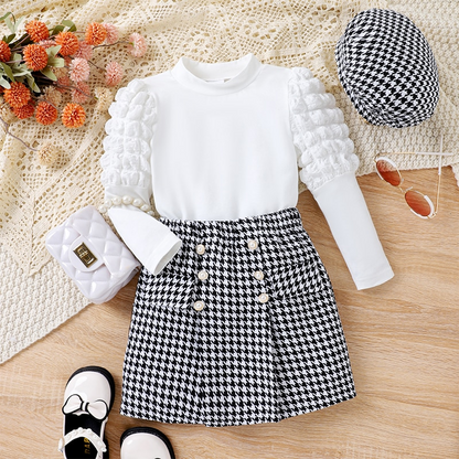 Children's set with skirt and hat