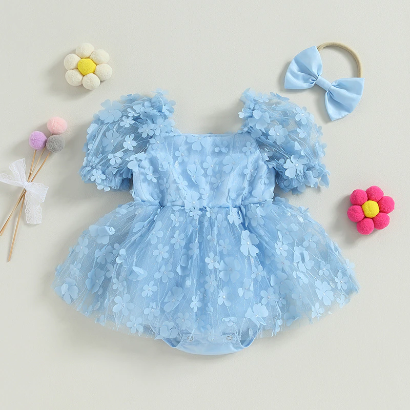 Children's flower dress + headband