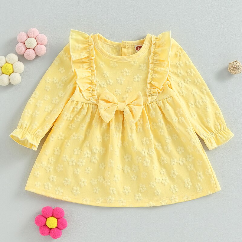 Children's yellow dress with bow