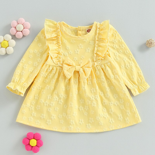 Children's yellow dress with bow