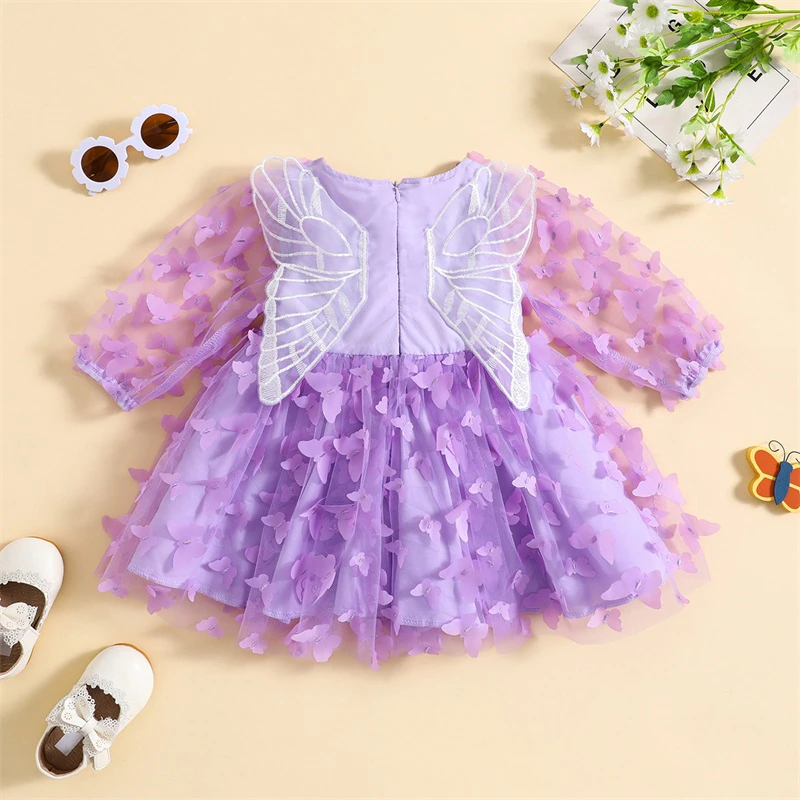 Butterfly long sleeve Baby Dress