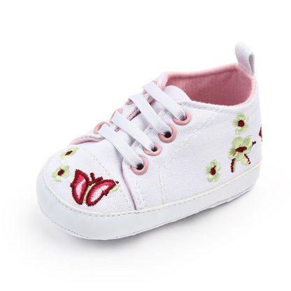 Embroidered Butterfly baby shoes