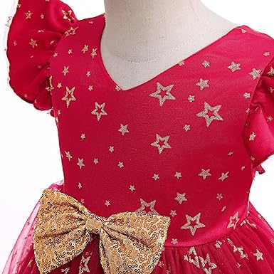 Red Children's Party Dress Etrelinhas