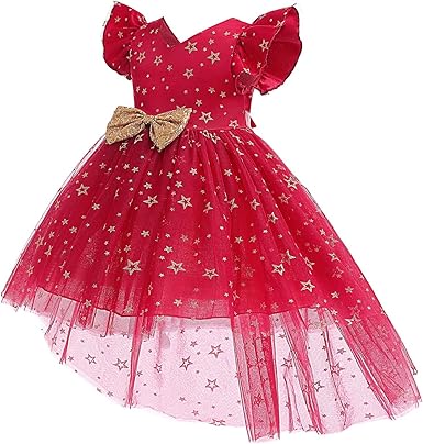 Red Children's Party Dress Etrelinhas