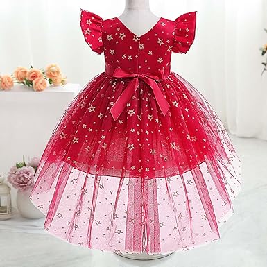 Red Children's Party Dress Etrelinhas