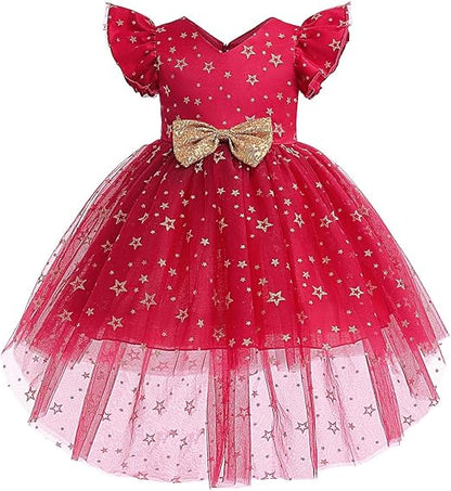 Red Children's Party Dress Etrelinhas