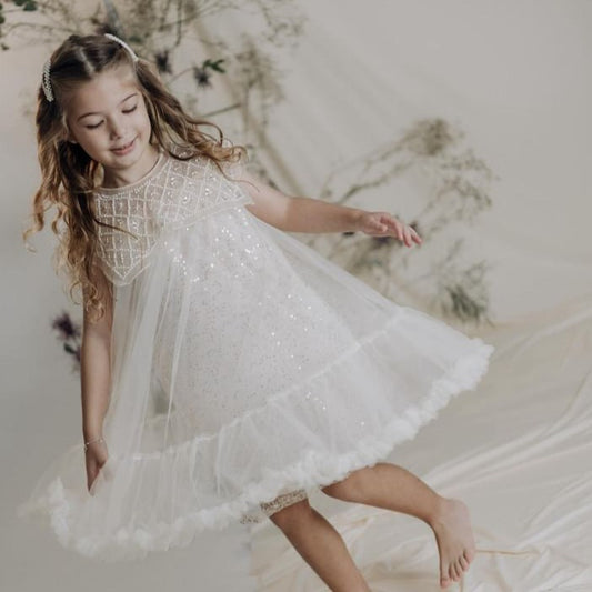 Children's Glitter Dress Ruffles