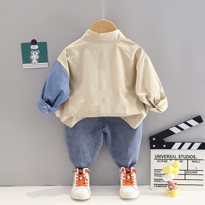 Kids shirt set with pocket