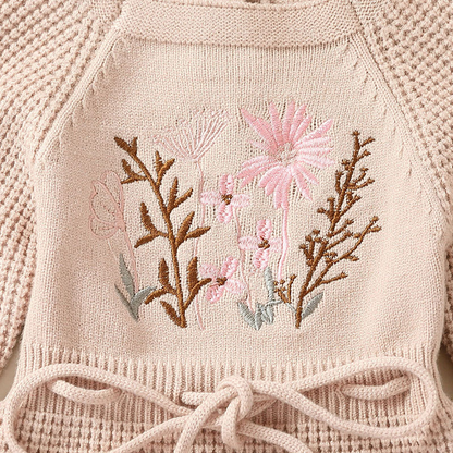 Minimalist Children's Body embroidered with flowers