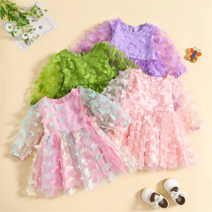 Butterfly long sleeve Baby Dress