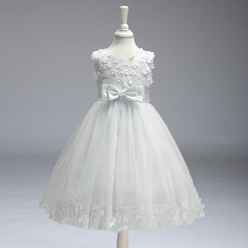 Children's Party Dress Tulle Flowers