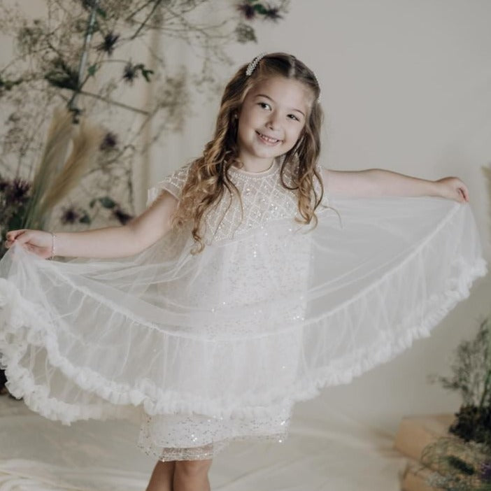 Children's Glitter Dress Ruffles