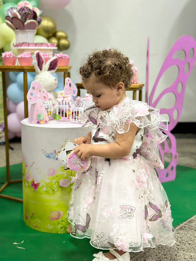 Puffy Butterfly Children's Party Dress