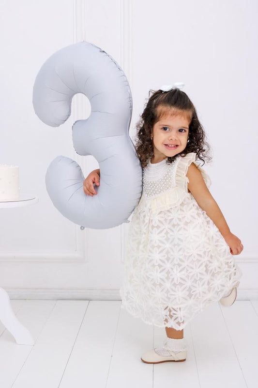 Children's Dress Flowers and Collar Pearls