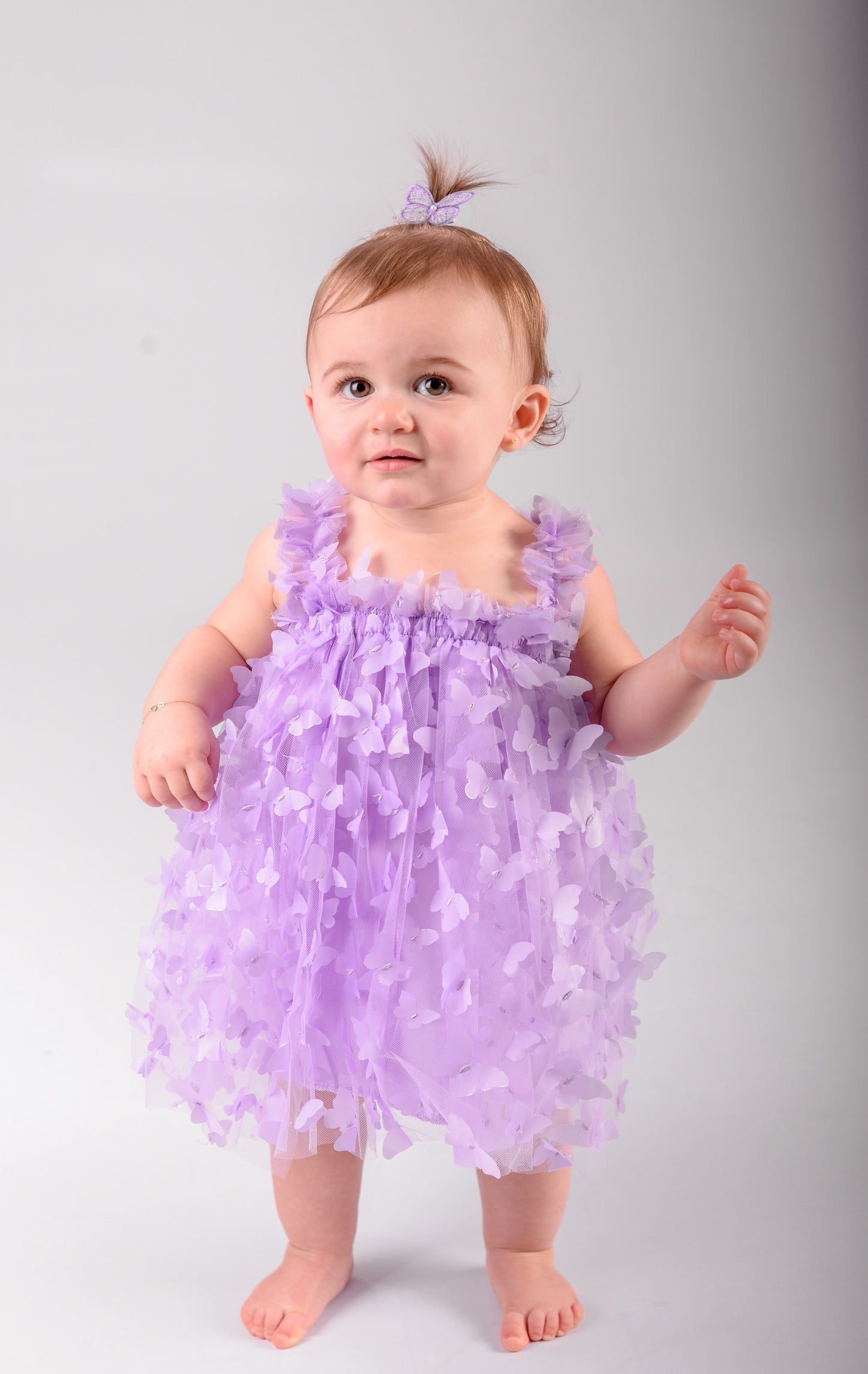 Children's Dress Tulle Flowers and Butterflies