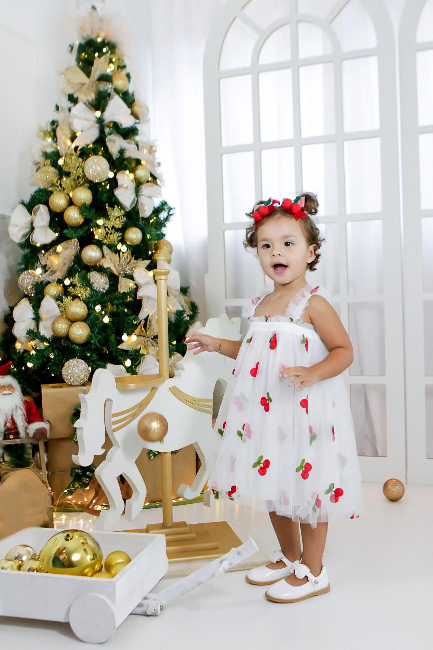 Children's Tulle Dress Cherries