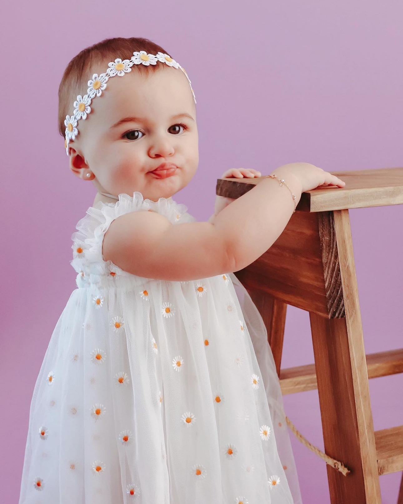 Daisy tulle baby dress