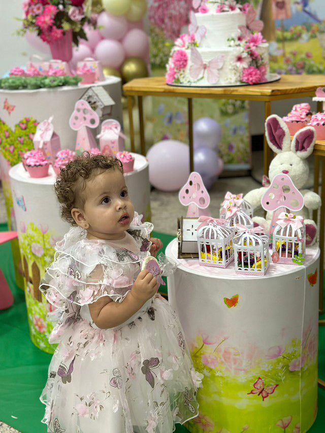 Puffy Butterfly Children's Party Dress