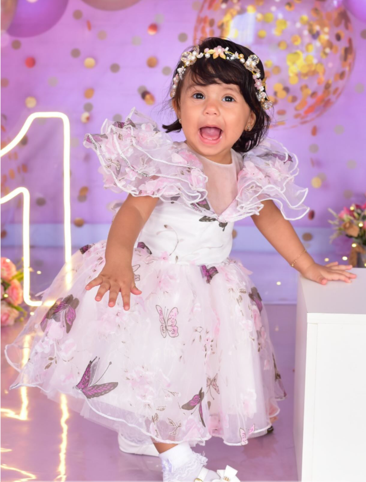 Puffy Butterfly Children's Party Dress