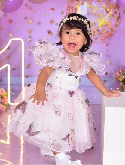 Puffy Butterfly Children's Party Dress