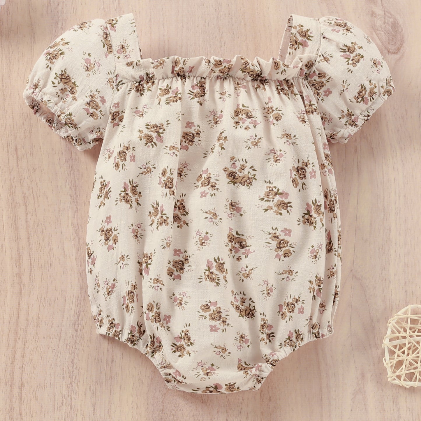 Vintage baby bodysuit with flowers