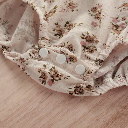 Vintage baby bodysuit with flowers