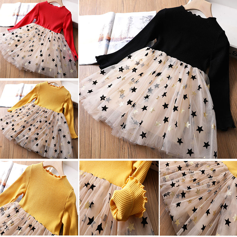 Children's Dress With tulle skirt with stars