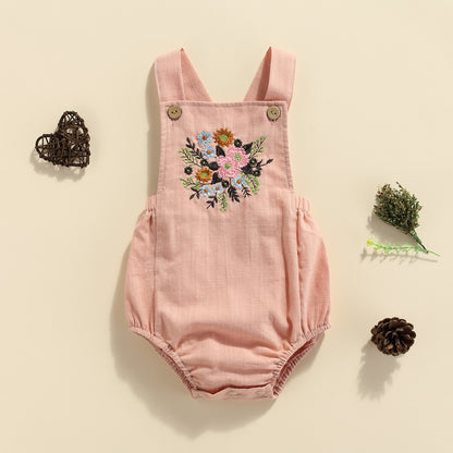 Flower Embroidered Children's Bodysuit