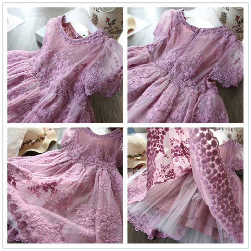 Children's Lace and Flower Dress