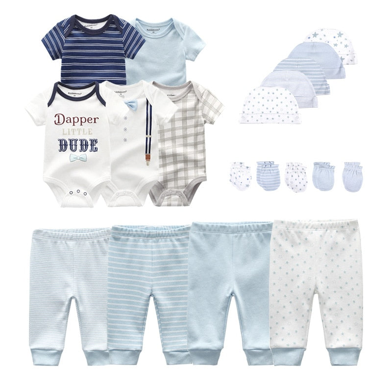 Kit 19 pieces prints for baby boy