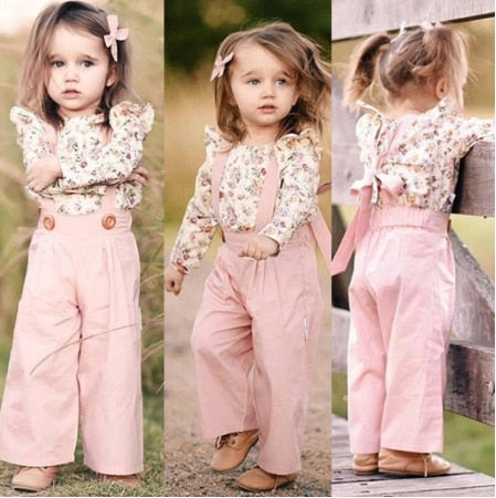 Flower pink kids set