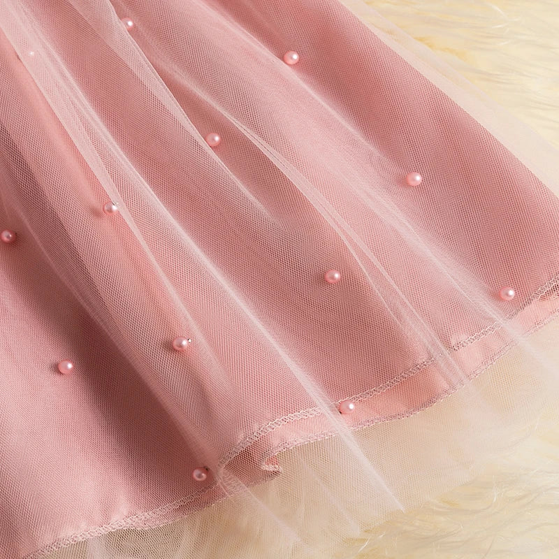 Children's Party Dress Tulle and Pearls