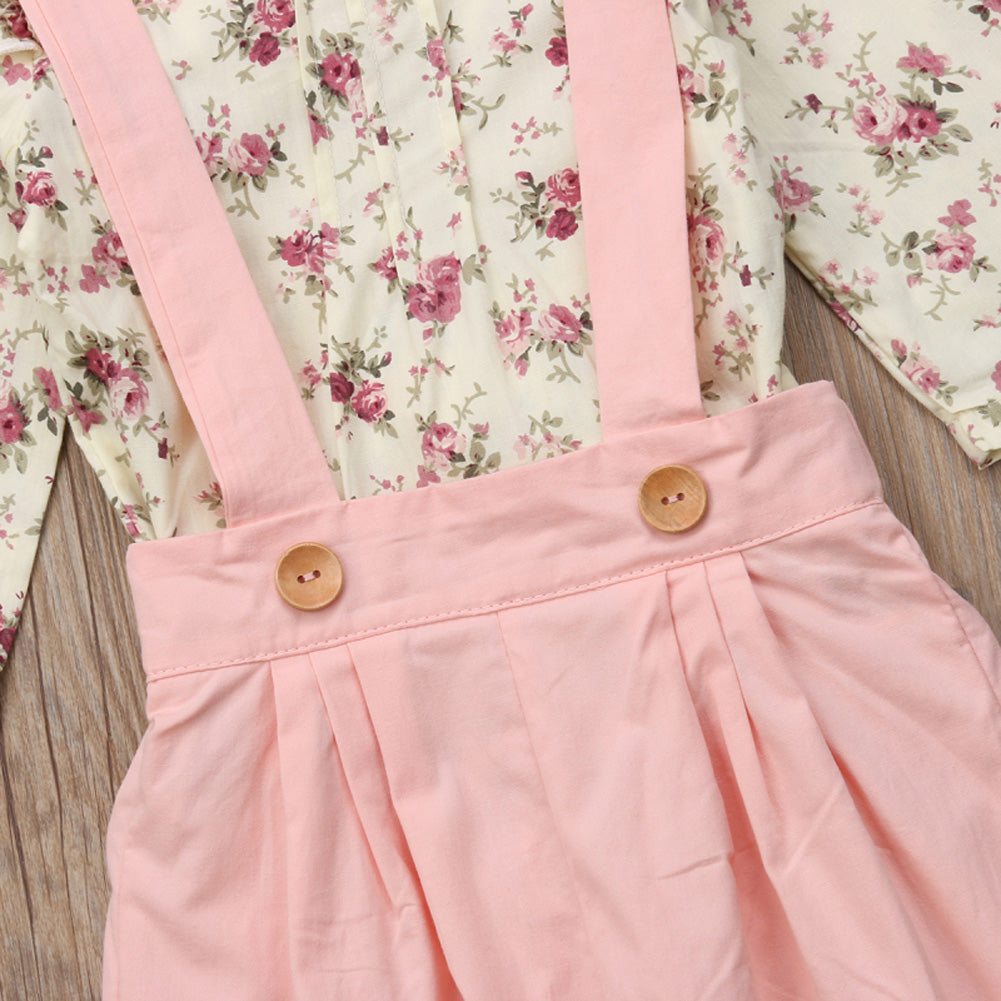 Flower pink kids set