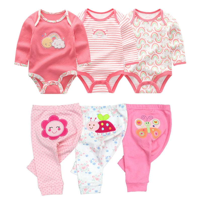 Kit 6 Pieces baby girl prints