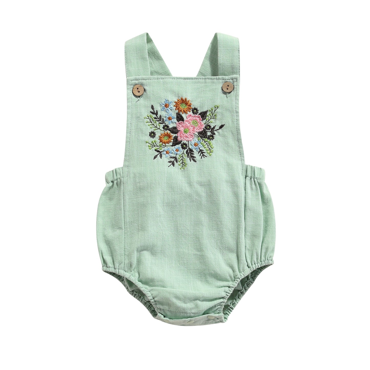 Flower Embroidered Children's Bodysuit