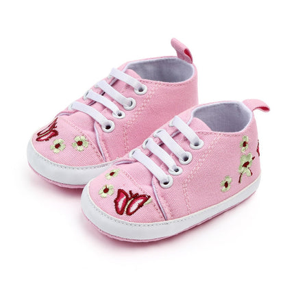 Embroidered Butterfly baby shoes