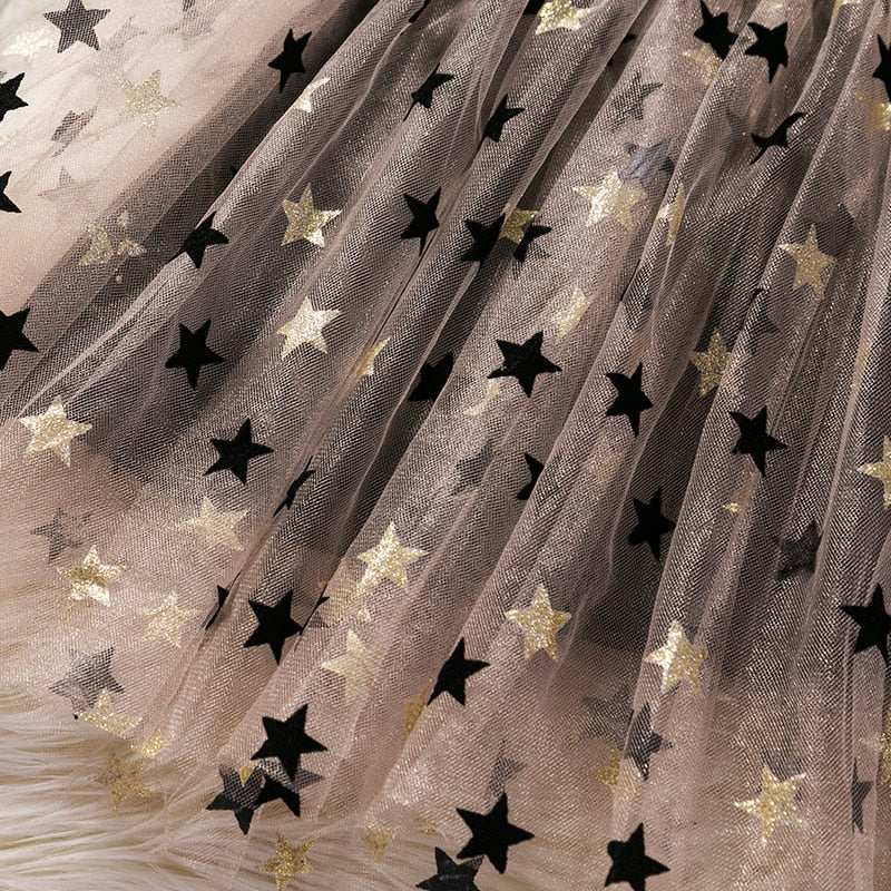 Children's Dress With tulle skirt with stars