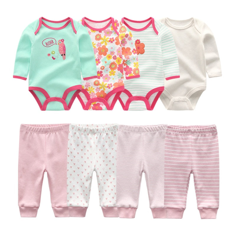 Kit 8 Pieces baby girl prints