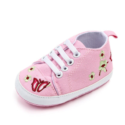 Embroidered Butterfly baby shoes