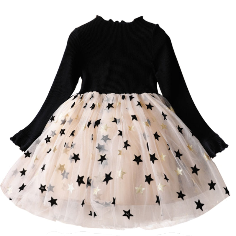 Children's Dress With tulle skirt with stars