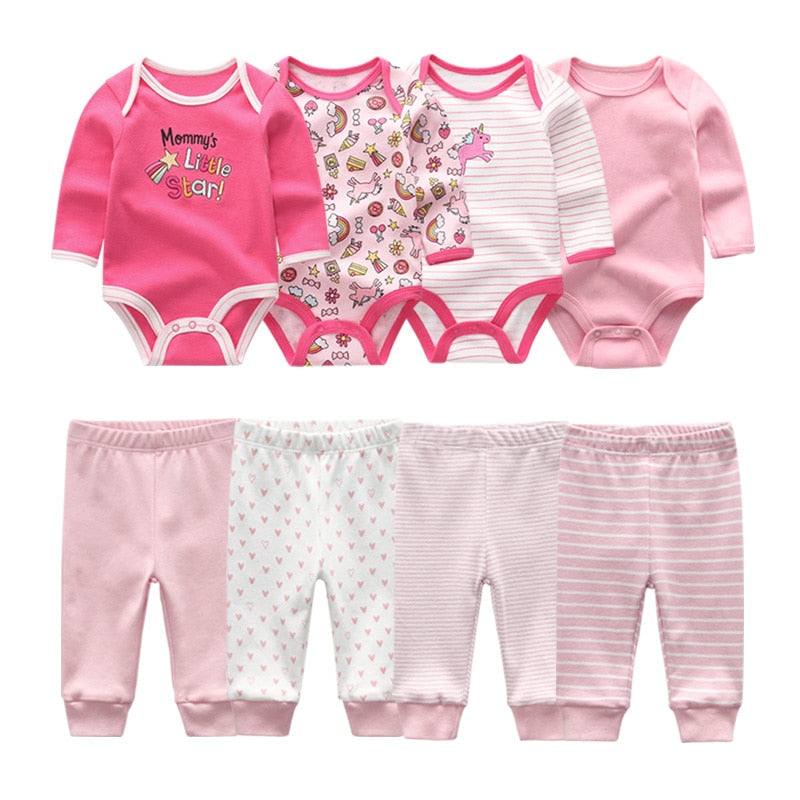 Kit 8 Pieces baby girl prints