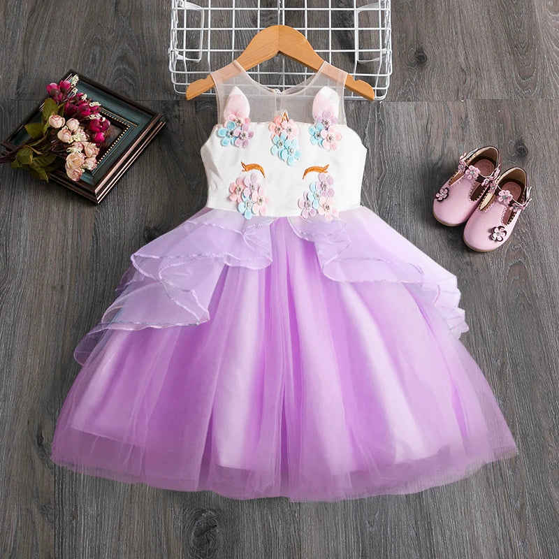 Unicorn Children's Party Dress