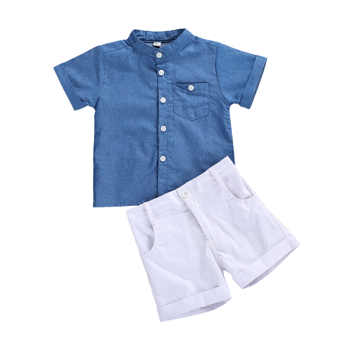 Boys short-sleeved shirt and shorts set