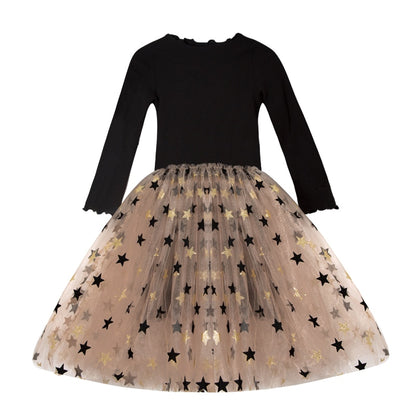 Children's Dress With tulle skirt with stars