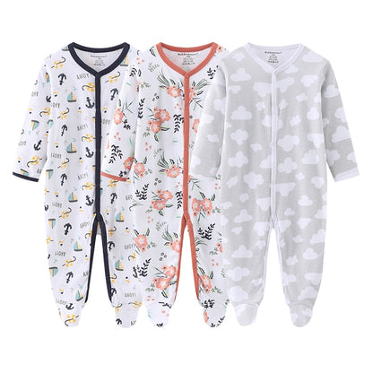 Kit 3 Printed Baby Girl Jumpsuit